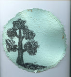 TLELI-Acrylic painting on handmade paper “Trees & life”(Framed) - Thalir Leed®