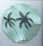TLELI-Acrylic painting on handmade paper “Trees & life”(Framed) - Thalir Leed®