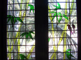 TLELI-Glass Painting ‘bamboo with birds’ – staircase - Thalir Leed®