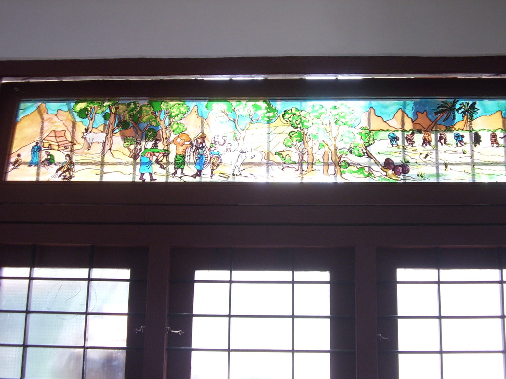 TLELI-Glass Painting; ‘Boat & backwater ’ - Thalir Leed®