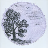 TLELI-Acrylic painting on handmade paper “Trees & life”(Framed) - Thalir Leed®
