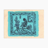 TLELI-028/Greeting card in Acrylic on handmade paper - Thalir Leed®