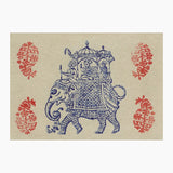 TLELI-041/Greeting card, block printing on handmade paper - Thalir Leed®