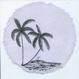 TLELI-Acrylic painting on handmade paper “Trees & life”(Framed) - Thalir Leed®