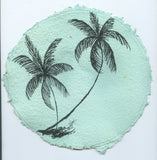 TLELI-Acrylic painting on handmade paper “Trees & life”(Framed) - Thalir Leed®
