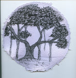 TLELI-Acrylic painting on handmade paper “Trees & life”(Framed) - Thalir Leed®