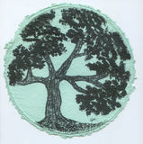 TLELI-Acrylic painting on handmade paper “Trees & life”(Framed) - Thalir Leed®