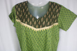 TLFABk-0008a/Print Jyothi /Green/Long Kurtis