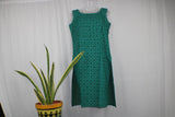 TLFABk-00012/Green Batik/V neck/Long Kurtis