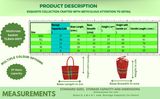 TLBAS-0017/Red vibrant grocery bag/Malligai -multi-cross colour baskets