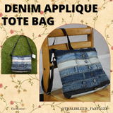 TLCB-0014/Denim Applique Tote bags