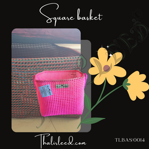 TLBAS-0014/Handmade Modular square baskets with optional cover for Multipurpose Activities