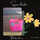 TLBAS-0014/Handmade Modular square baskets with optional cover for Multipurpose Activities