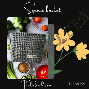 TLBAS-0014/Handmade Modular square baskets with optional cover for Multipurpose Activities