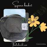 TLBAS-0014/Handmade Modular square baskets with optional cover for Multipurpose Activities