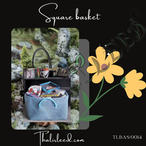 TLBAS-0014/Handmade Modular square baskets with optional cover for Multipurpose Activities