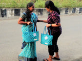 TLBAS-0010/Elegantly Crafted Vangi cross-knot design basket