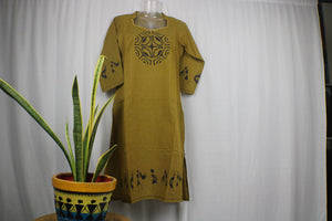 TLFABK-0001c/Cotton Worli Frame -Long kurti