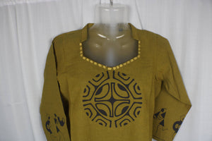 TLFABK-0001c/Cotton Worli Frame -Long kurti