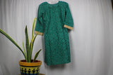 TLFABk-0009d/Block Print /V neck/Long Kurtis