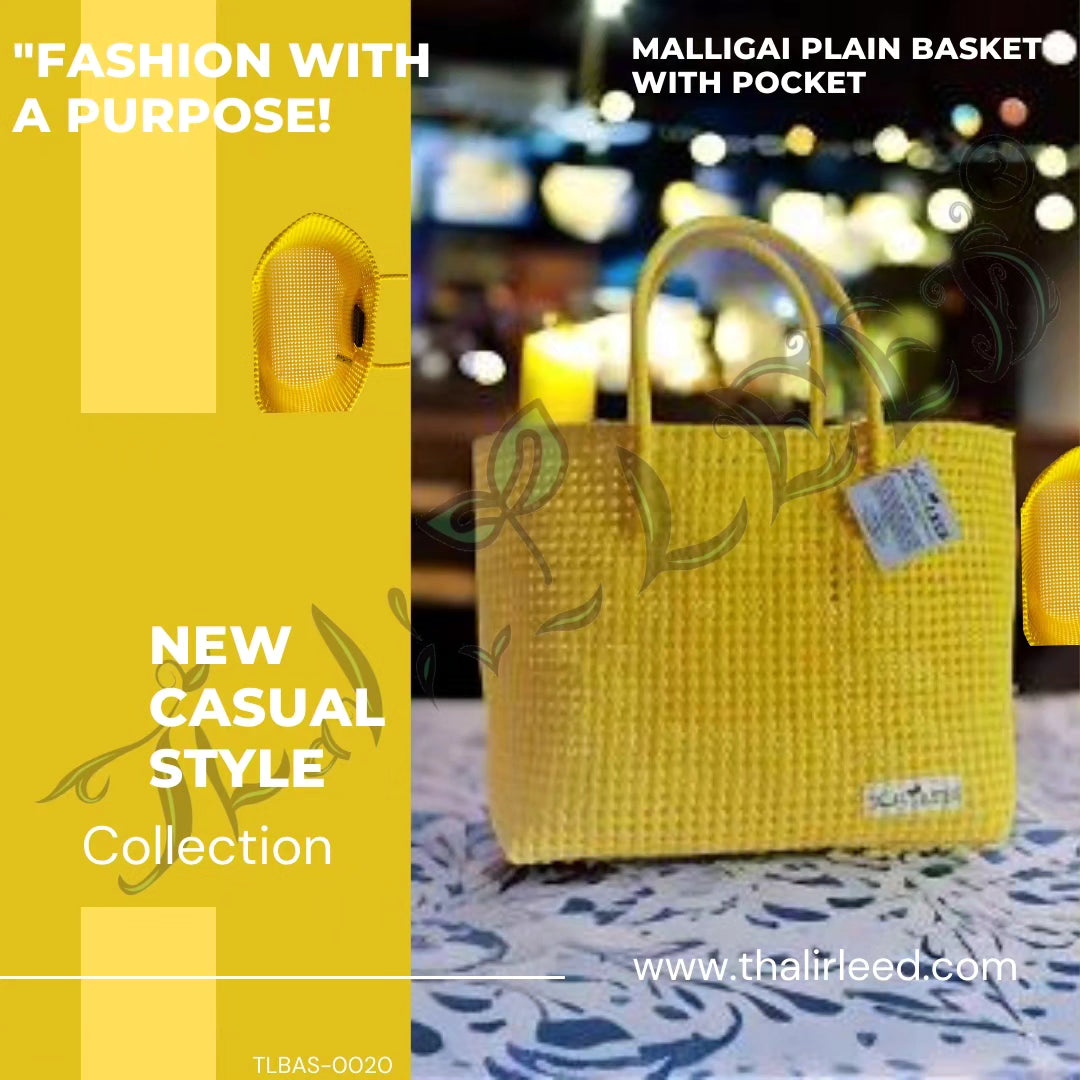 TLBAS-0020/Malligai Plain basket with pocket