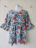 TLFAB-008a/Cruz Top with neck string & elastic/Peplum Kurti