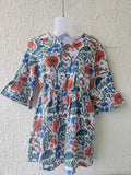TLFAB-008b/Cruz Top with elastic/center string/Peplum Kurti