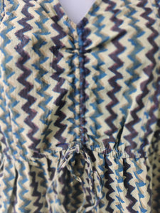 TLFAB-008b/Cruz Top with elastic/center string/Peplum Kurti