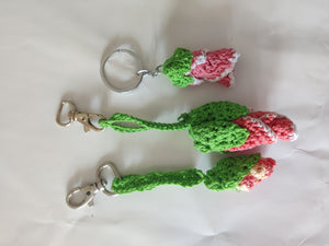 TLSHY-005/ Pink rose keychains