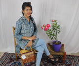 TLFAB-0010b/Sathya Ethnic/contrast neck with collar