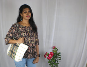 TLFAB-0011/Ayesha Style/Short Kurti with lace-M