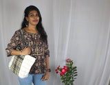 TLFAB-0011/Ayesha Style/Short Kurti with lace-M