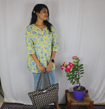 TLFAB-0012a/Gem Neck Kurti-M