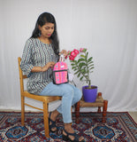 TLFAB-0012b/Gem Neck Kurti-M