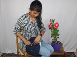 TLFAB-008b/Cruz Top with elastic/center string/Peplum Kurti