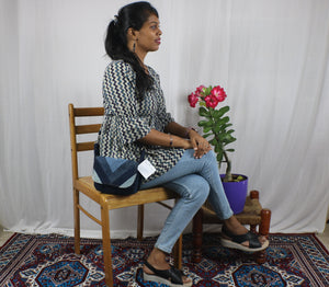 TLFAB-008b/Cruz Top with elastic/center string/Peplum Kurti