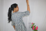 TLFAB-008b/Cruz Top with elastic/center string/Peplum Kurti