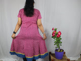 TLFABk-0008b/Print Jyothi /Green/Long Kurtis