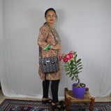 TLFABk-00011c/Kalamkari/Y neck/Brown Long Kurtis