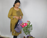 TLFABK-0001b/Cotton Worli Frame -Long kurti