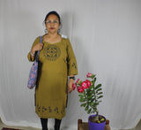 TLFABK-0001b/Cotton Worli Frame -Long kurti