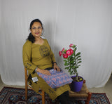 TLFABK-0001b/Cotton Worli Frame -Long kurti