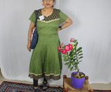 TLFABk-0008a/Print Jyothi /Green/Long Kurtis