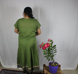 TLFABk-0008a/Print Jyothi /Green/Long Kurtis