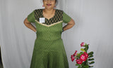 TLFABk-0008a/Print Jyothi /Green/Long Kurtis