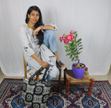 TLFABK-0001c/Cotton Worli Frame -Long kurti