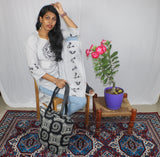 TLFABK-0001c/Cotton Worli Frame -Long kurti