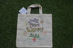 TLCB-005d/Cotton shopping Tote Bags-Hand Painted W/WO