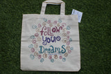 TLCB-005d/Cotton shopping Tote Bags-Hand Painted W/WO