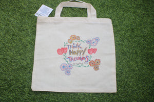 TLCB-005d/Cotton shopping Tote Bags-Hand Painted W/WO